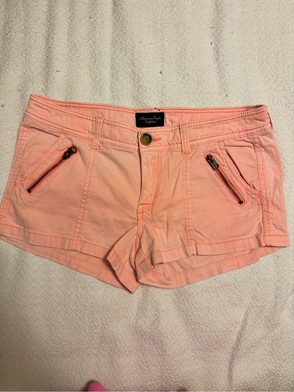 American Eagle Outfitters Peach Pink High-Waist Women's Shorts